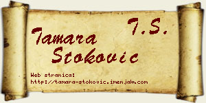 Tamara Stoković vizit kartica